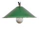 Industrial British Green Enamel Factory Pendant Lamp, 1950s