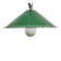 Industrial British Green Enamel Factory Pendant Lamp, 1950s