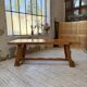 Aranjou farmhouse table in blond elm, 1950s