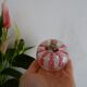 Murano paperweight millefiori and latticino twisted ribbons