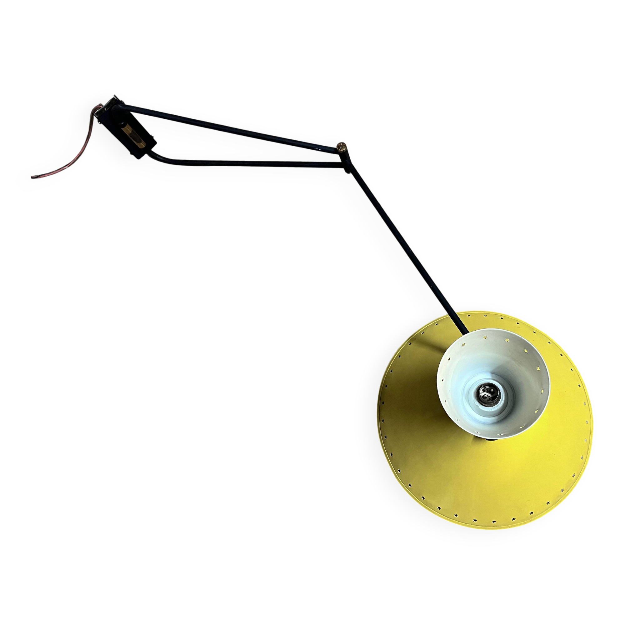 Diabolo wall lamp, René Mathieu, Maison Lunel, 1950s