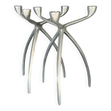 Aluminium tripod candle holders for De Bijenkorf, Netherlands 1970s