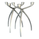Aluminium tripod candle holders for De Bijenkorf, Netherlands 1970s