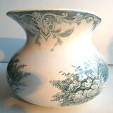 Toilet pitcher "chubby" in grey-blue, Les Canards de Sarreguemines