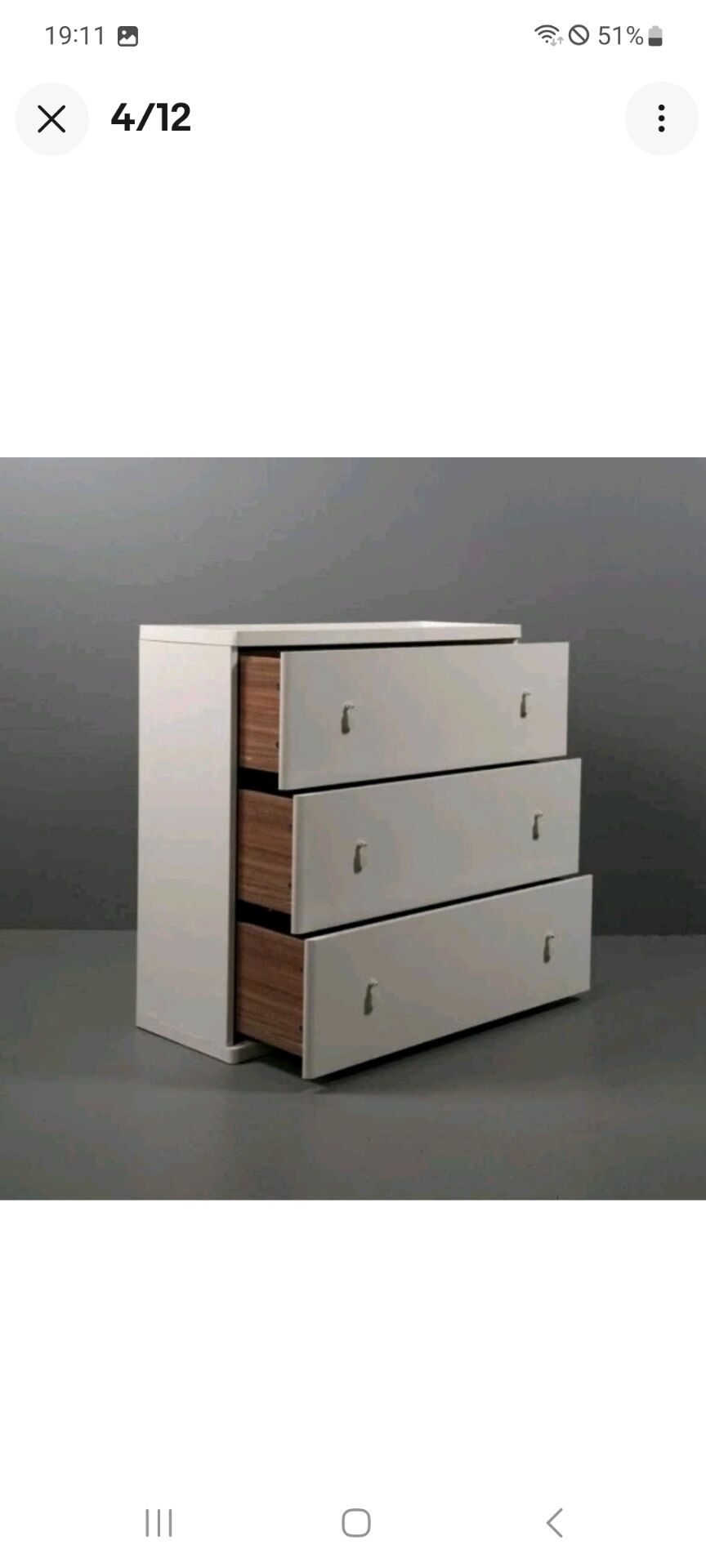 Commode blanche Magnus Eleäck pour Ikea, années 2000