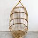 Mid Century hanging egg chair in bamboo by Fratelli Castano 1950s