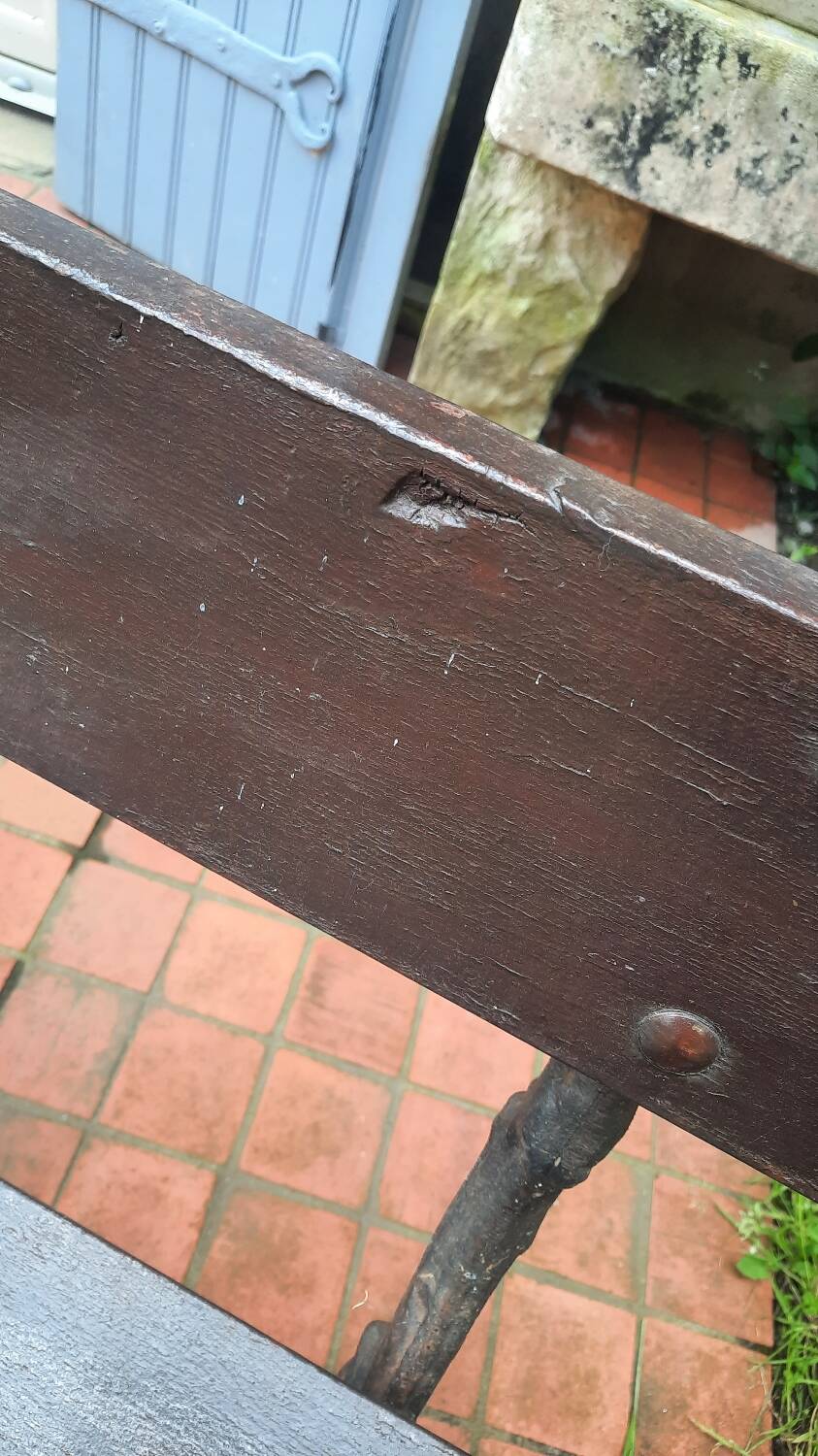 Cast iron garden bench