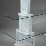 Carrara marble and glass library - 1970