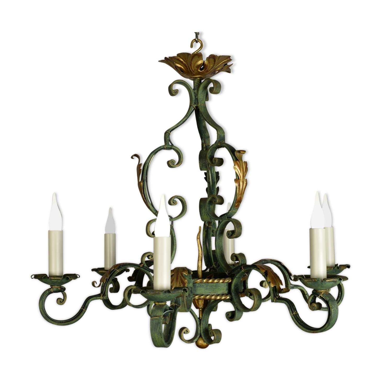 Wrought iron chandelier