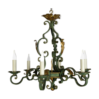 Wrought iron chandelier