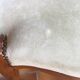 Fauteuil Voltaire velours vert amande Louis Philippe