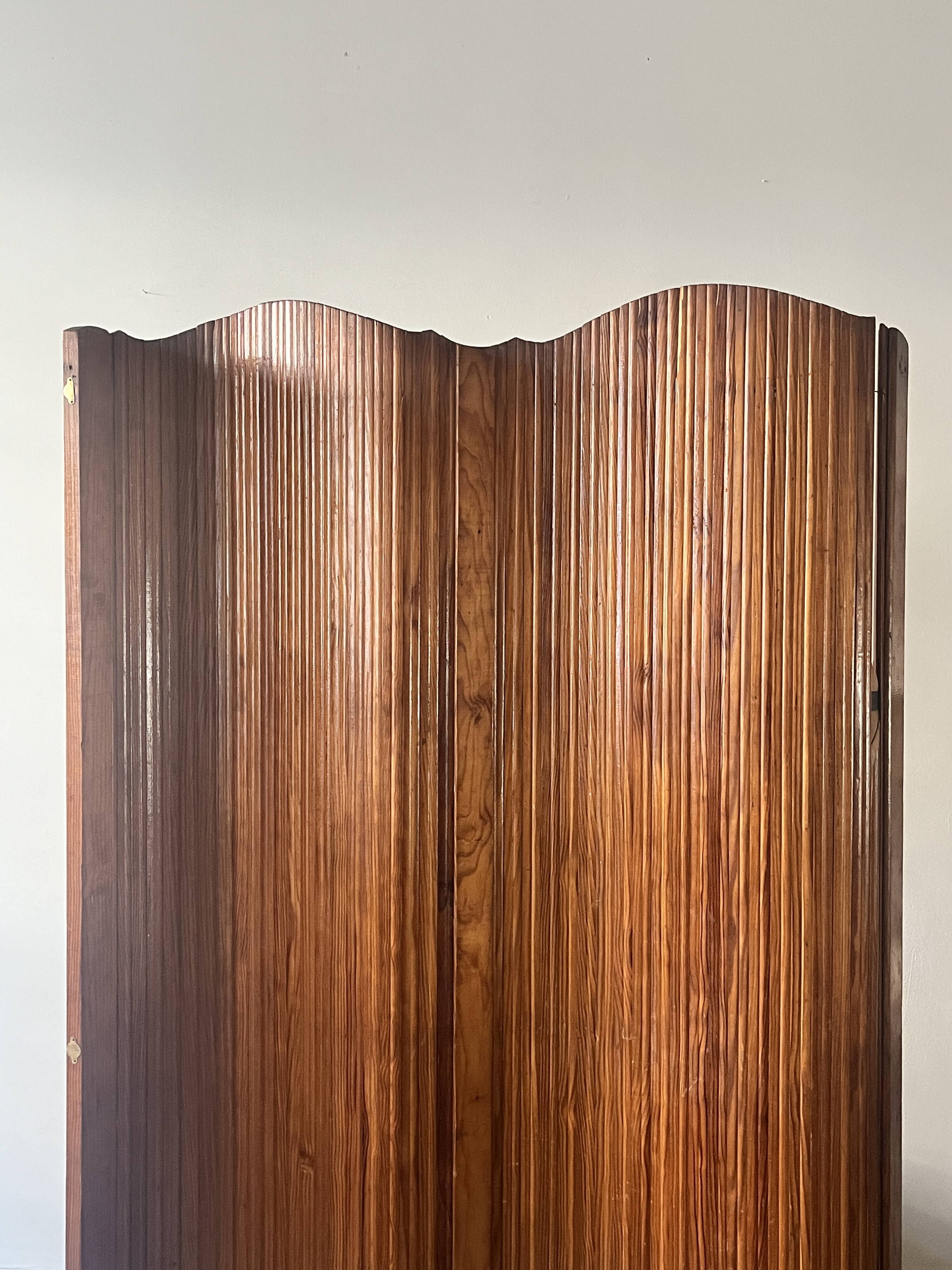 Wooden designer screen - Baumann by SNSA - circa 1950