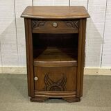 1950s Art Deco oak bedside table