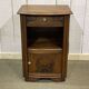 1950s Art Deco oak bedside table