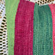 Turkish kilim cushion with stripes green red orange and blue 50x50cm