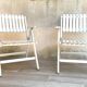 Pair of vintage wooden garden armchairs by r.gleizes