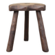 Vintage wooden tripod stool, mountain work, wabi-sabi, shepherd.