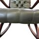 Antique green vintage Chesterfield rocking chair