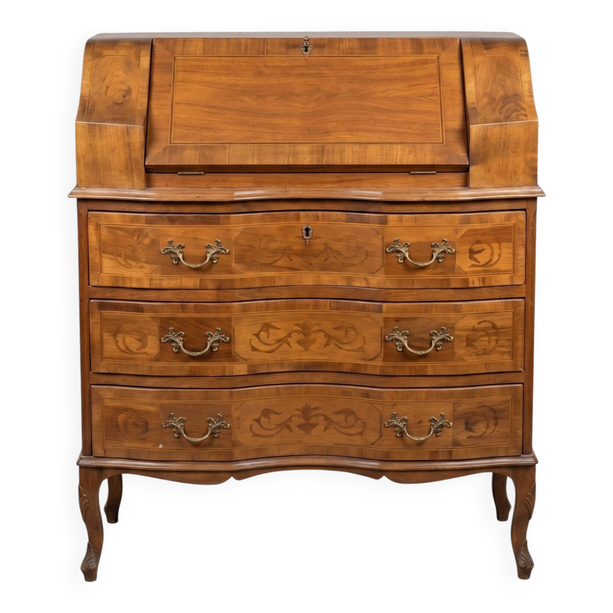 Wooden Desk with 5 Drawers