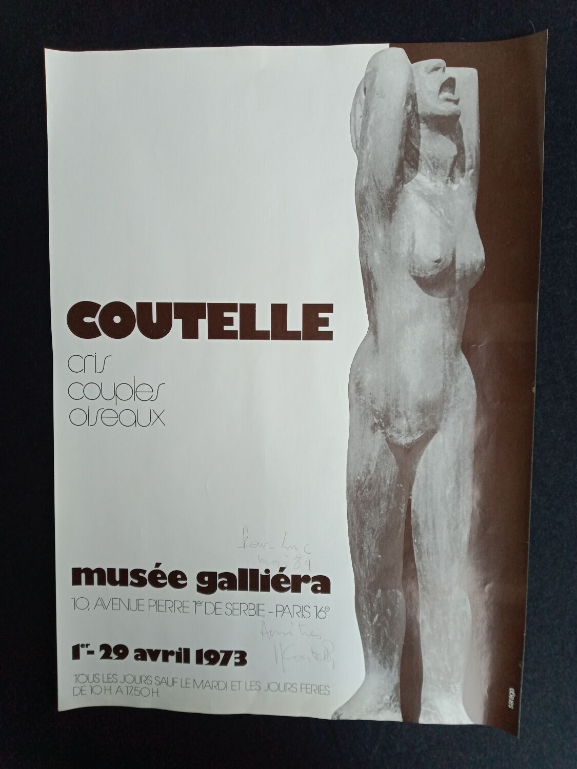 Exhibition poster Autographed cutter