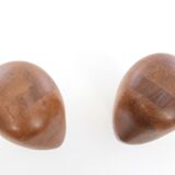 Pair of oak manequin head