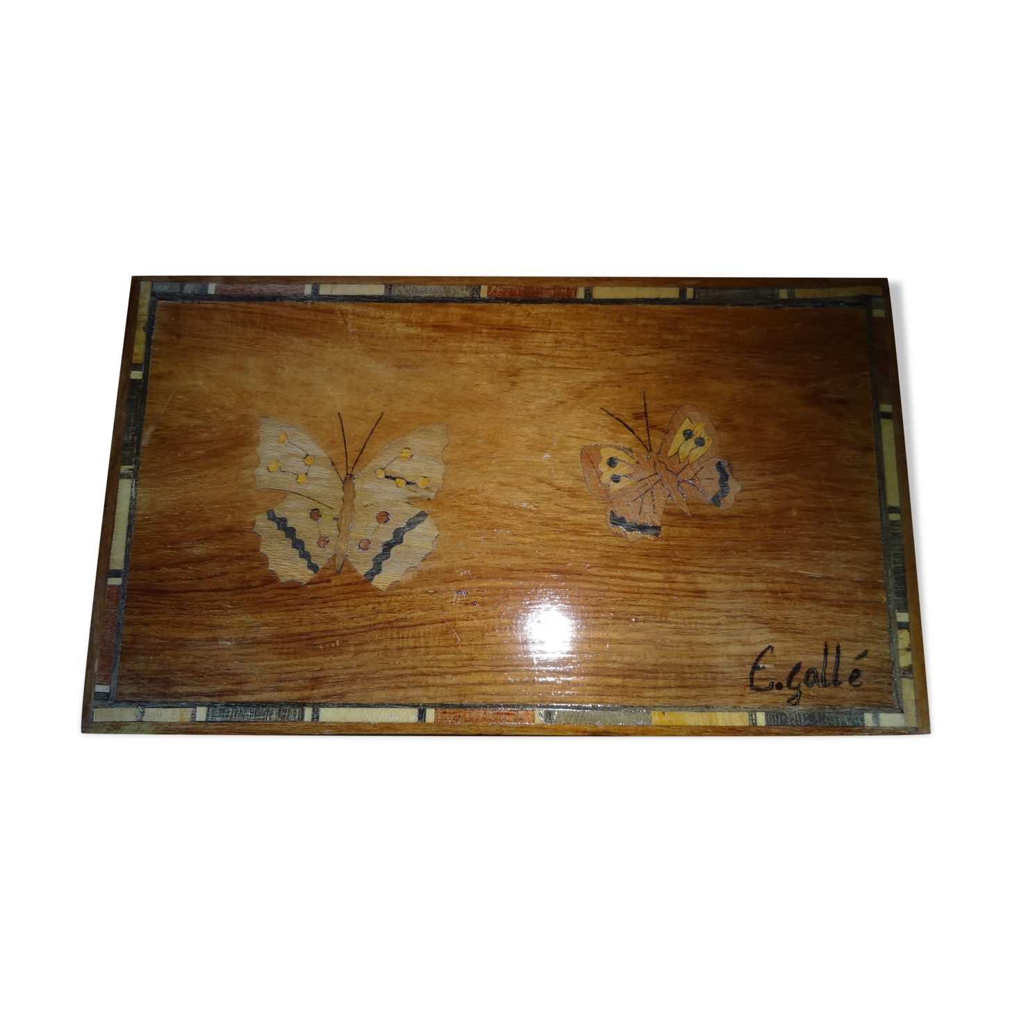 Emile Gallé marquetry box