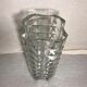 Vase ancien cristal d’Arques verre moule style Art Déco France vintage