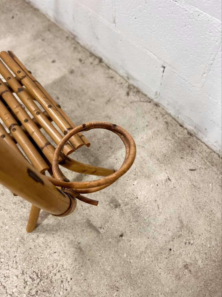 Vintage bamboo plant table