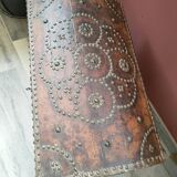 Old wooden and leather chest
