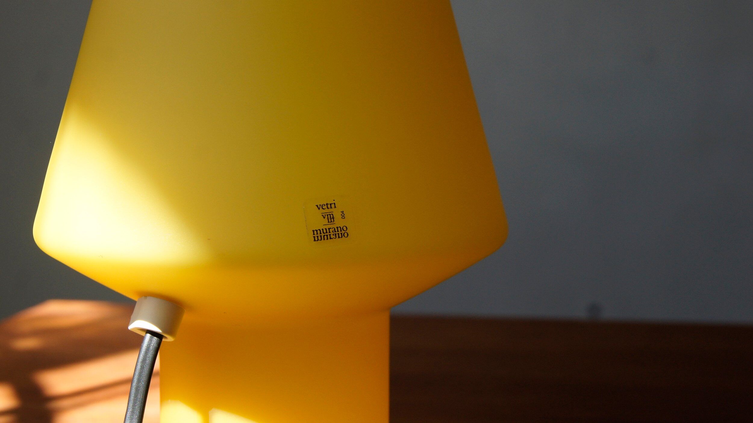 Yellow Table Lamp from Vetri Murano, 1970s