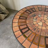 Capron “herbarium” coffee table with metal base