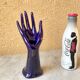 Vase baguier hand soliflore ceramic enamelled vintage 70s