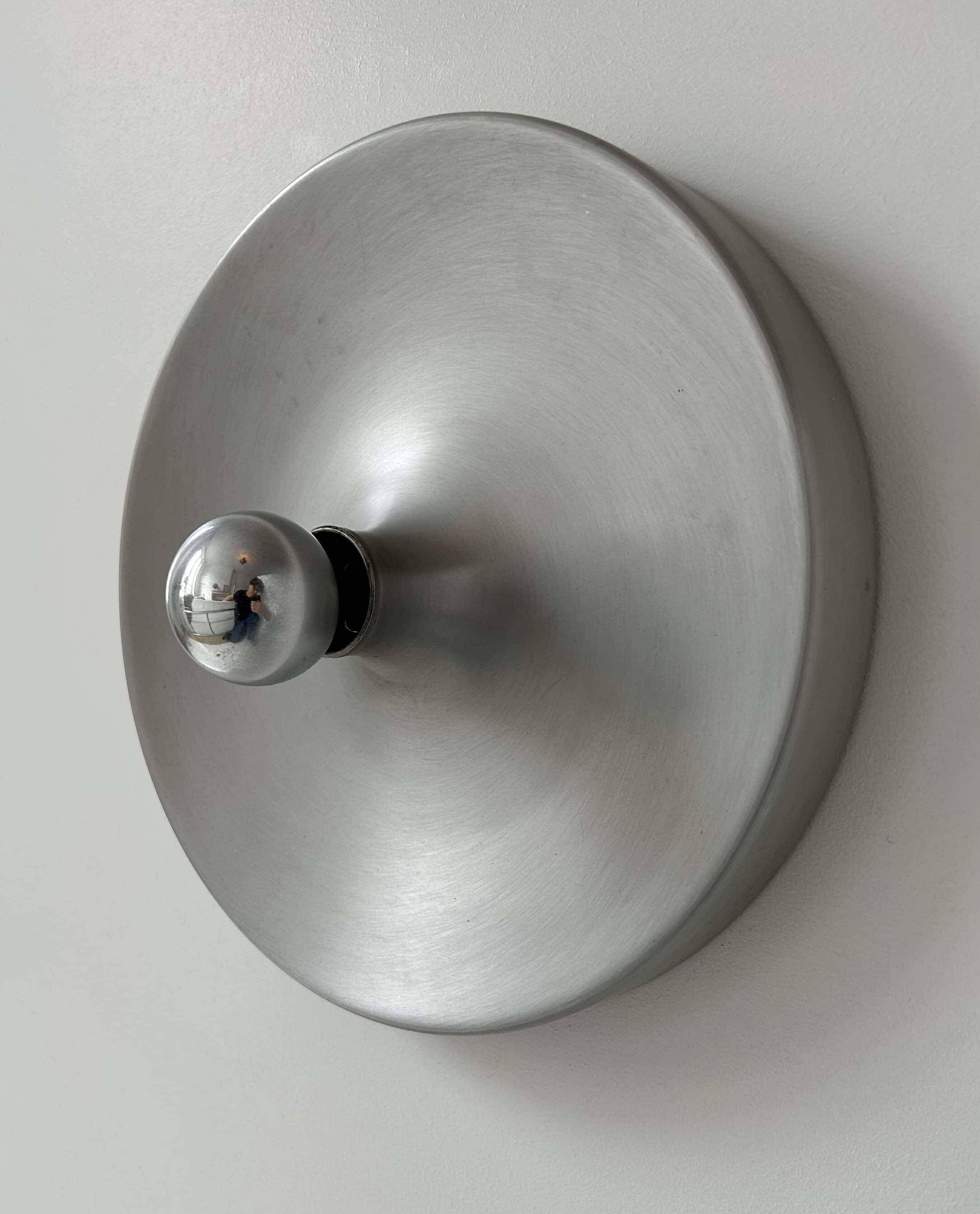 Vintage wall light, brushed metal, Staff Leuchten "Selection Perriand Les Arcs"
