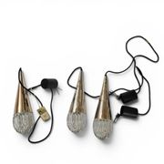 3 x Vintage pendant cone lamps from Kaiser Leuchten / 1970s
