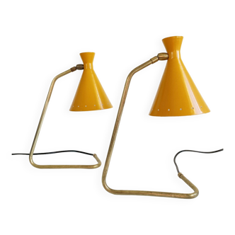 Pair of Italian “cocotte” lamps. 50s design