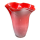 Grand vase en verre soufflé rouge KURATA japonais années 70 Made in Japan