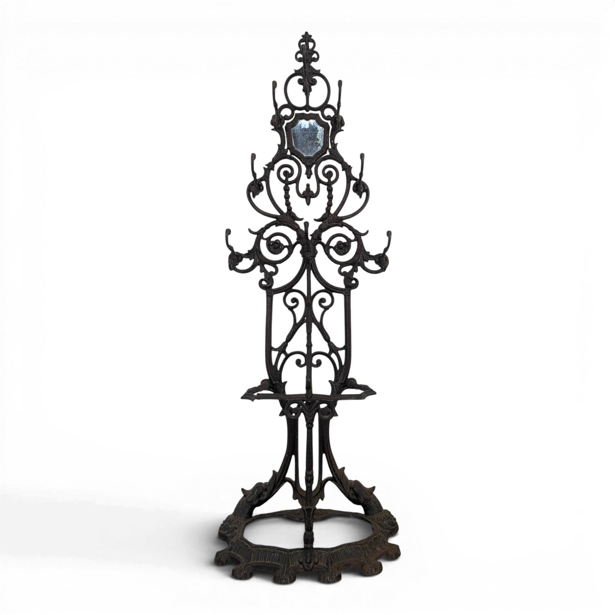 Cast iron coat rack for the cloakroom.