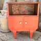 "Corail Bohème" bedside table – vintage relooked, 1940s / 1950s