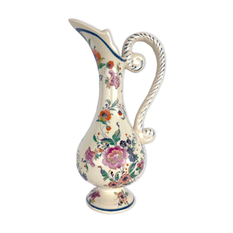 Delft ceramic ewer or jug vase signed h bequet for jema