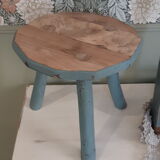 Blue tripod stool