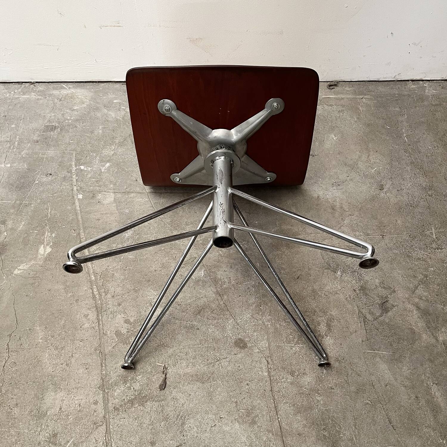 Vintage Scandinavian curved wood chair