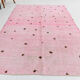 Tapis de chanvre rose poussiéreux 7x10, 212x301cm