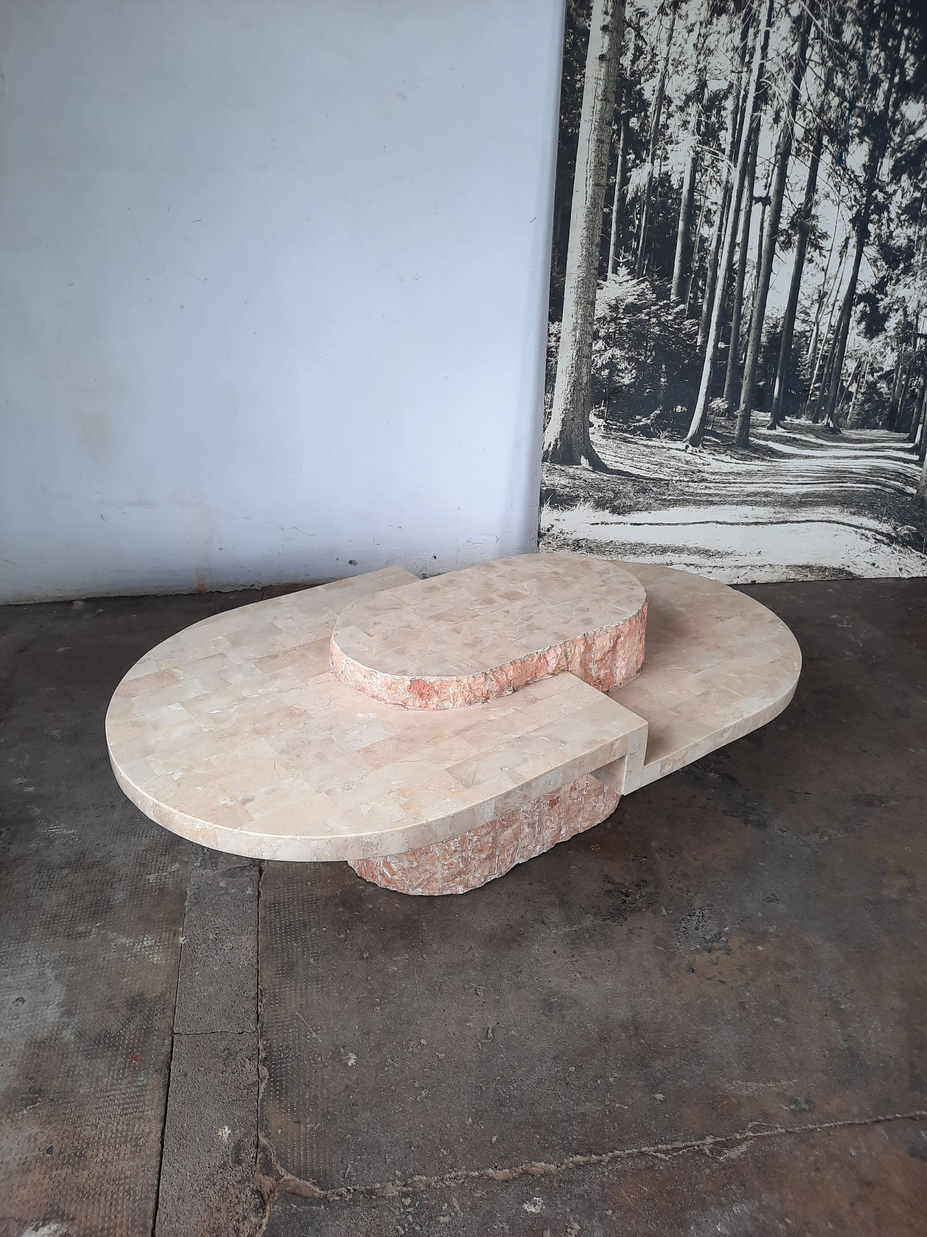 Magnussen Ponte Travertine Veneer Coffee Table