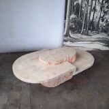Table basse placage de travertin Magnussen Ponte