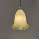 Pendant lamp in multicolored glass. Probably Danish or Swedish from 1970s