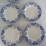 8 assiettes 160223 gien fleurs bleues 4  plates  & 4 creuses