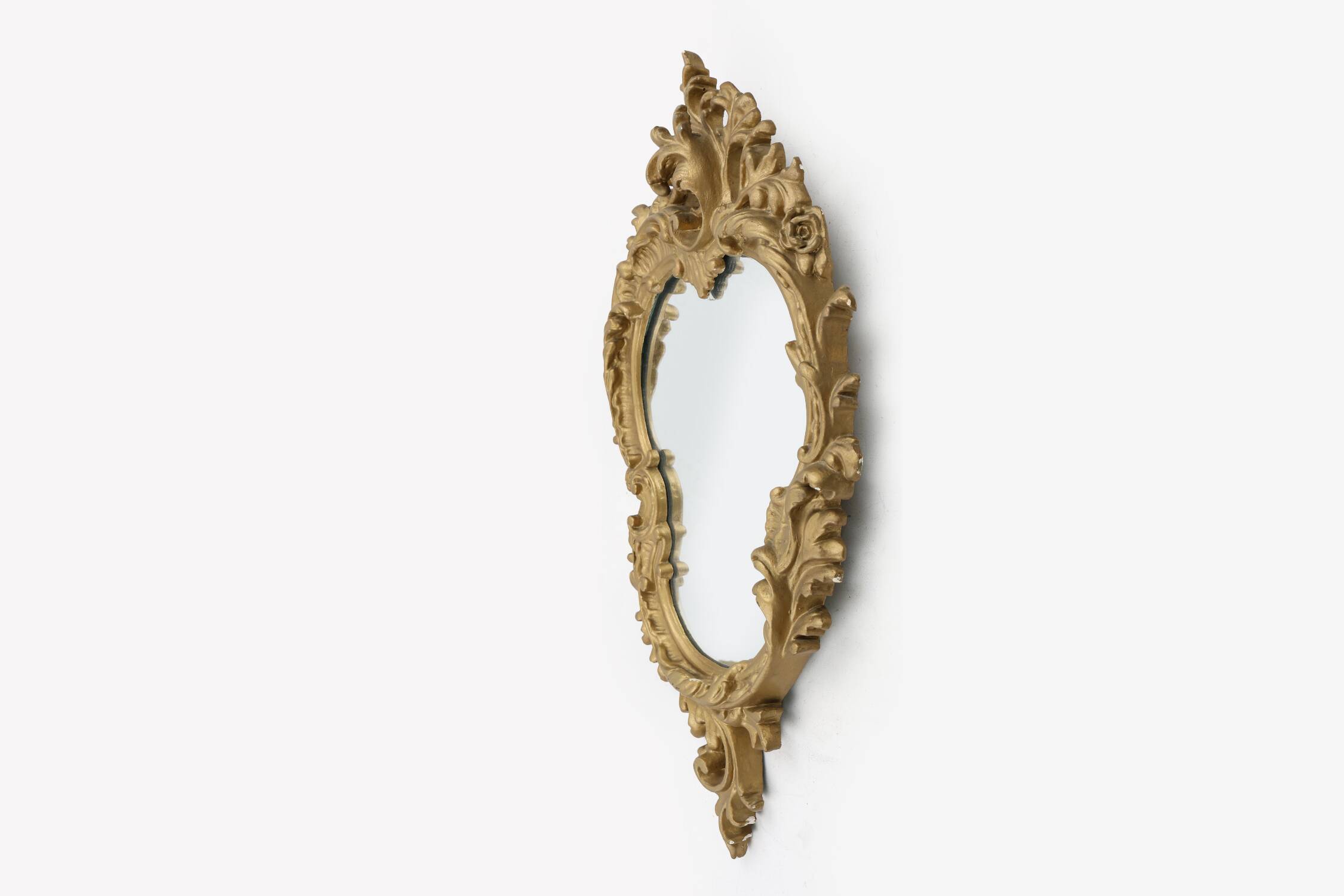 20th Century Belgium gold framed mirror in Louis XV style