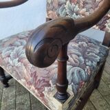 Large "Sheep Bone" armchair — Louis XIII style, late 19th century