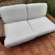 Vintage brutalist sofa in ecru bouclé fabric, 2/3 seater, 1970s