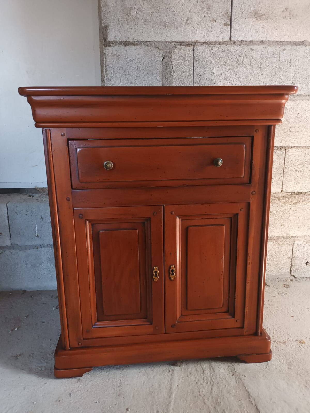 Louis Philippe style cherry wood TV cabinet